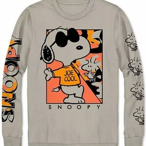 Snoopy Men's Long-Sleeve Graphic T-Shirt